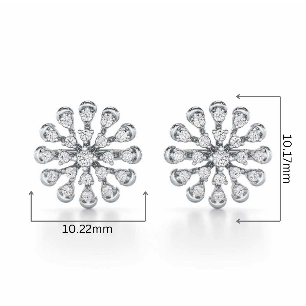 Emanate Shine Silver Earrings - White Gold - Image 2