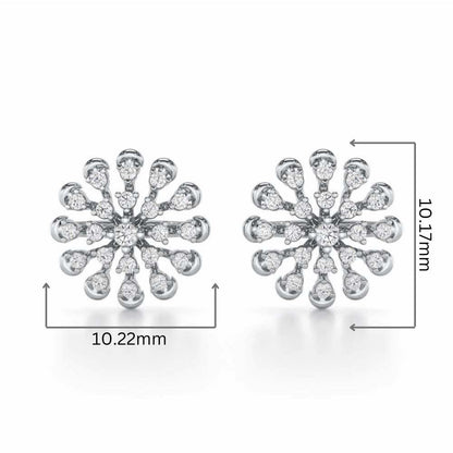 Emanate Shine Silver Earrings - White Gold - Image 2