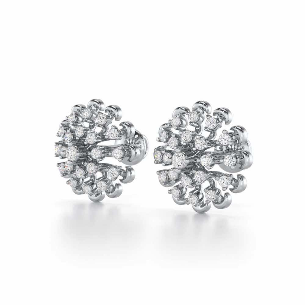 Emanate Shine Silver Earrings - White Gold - Image 3