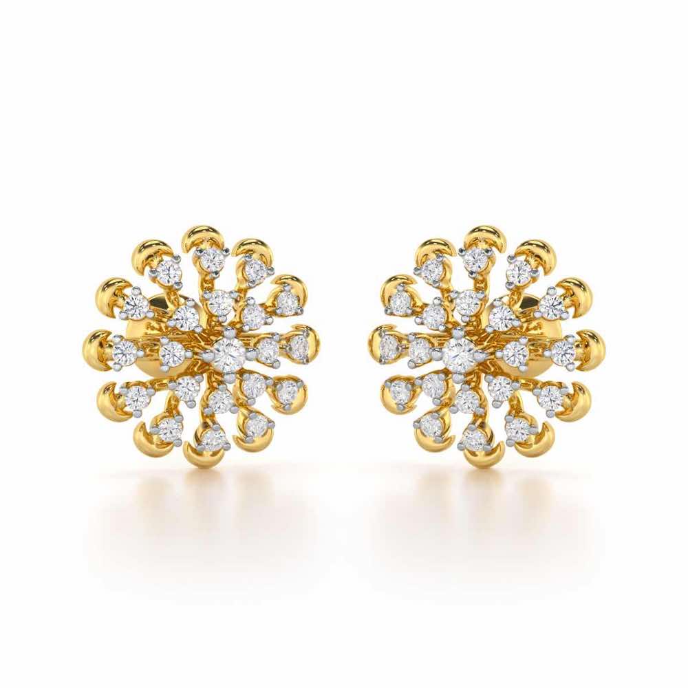 Emanate Shine Silver Earrings - Yellow Gold - Image 1