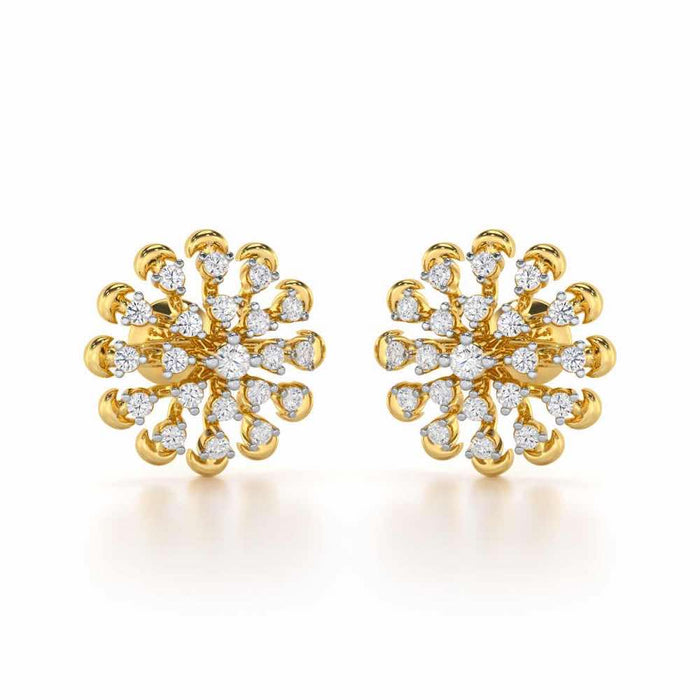 Emanate Shine Silver Earrings - Yellow Gold - Image 1