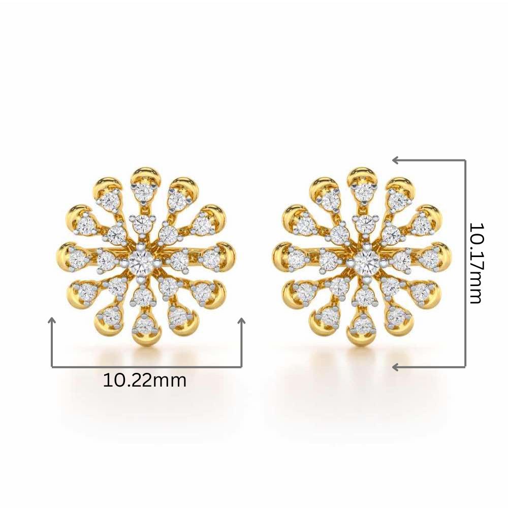 Emanate Shine Silver Earrings - Yellow Gold - Image 2