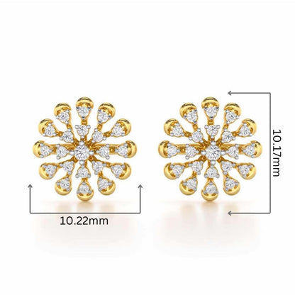 Emanate Shine Silver Earrings - Yellow Gold - Image 2