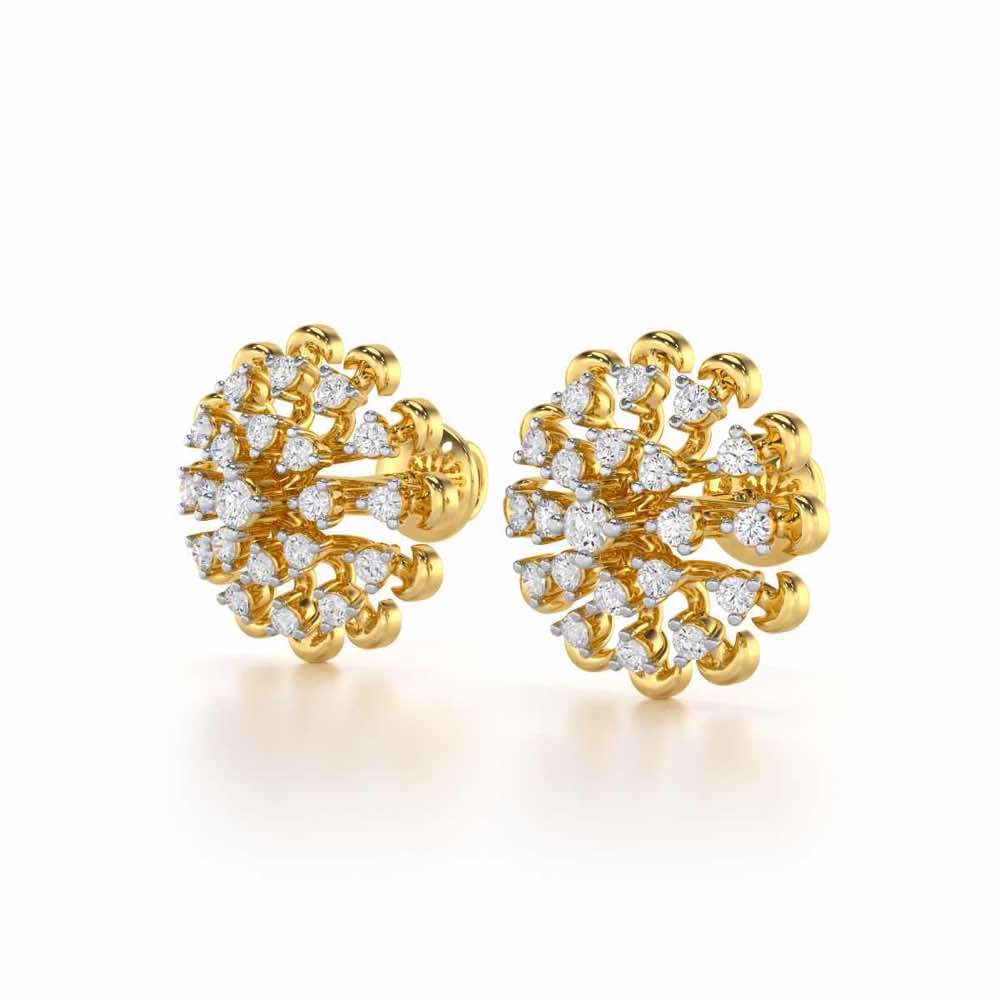 Emanate Shine Silver Earrings - Yellow Gold - Image 3