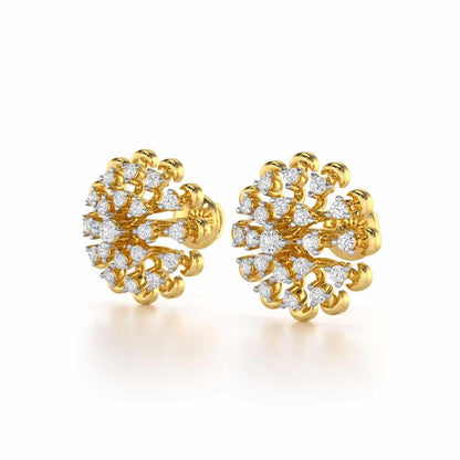 Emanate Shine Silver Earrings - Yellow Gold - Image 3
