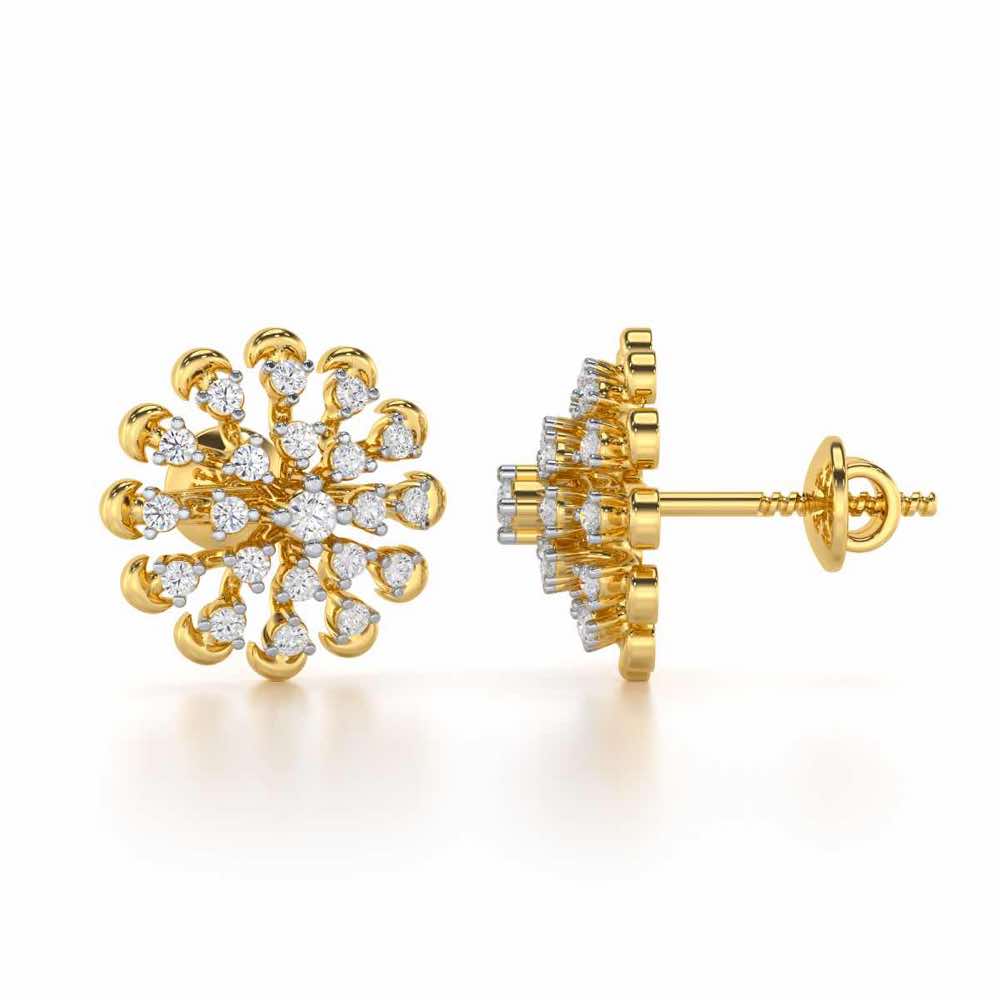 Emanate Shine Silver Earrings - Yellow Gold - Image 4