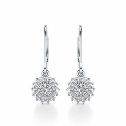 Embellished Silver Drops - White Gold - Image 1