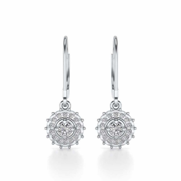 Embellished Silver Drops - White Gold - Image 1