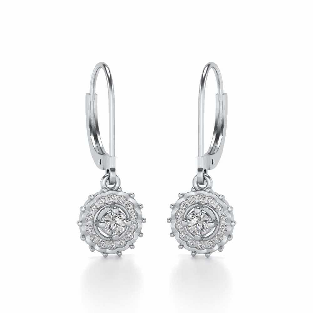 Embellished Silver Drops - White Gold - Image 2