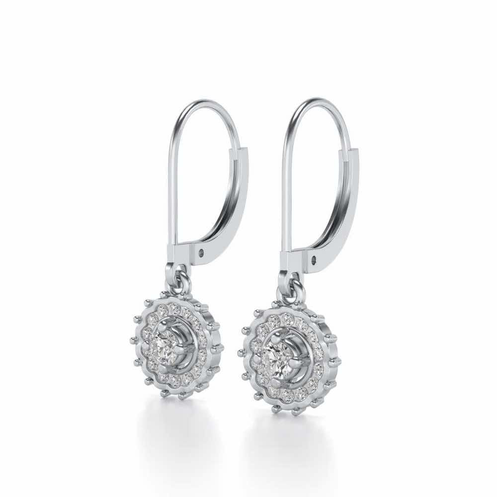 Embellished Silver Drops - White Gold - Image 3