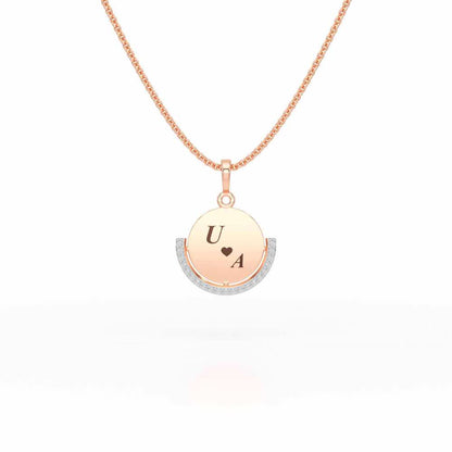 Embrace Desire Silver Pendant - Rose Gold - Image 1
