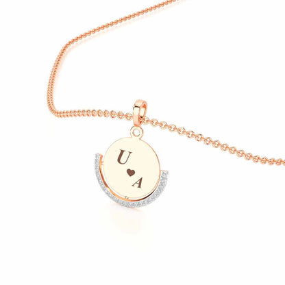 Embrace Desire Silver Pendant - Rose Gold - Image 2