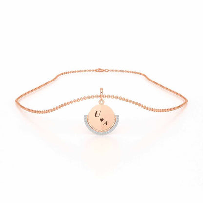 Embrace Desire Silver Pendant - Rose Gold - Image 3