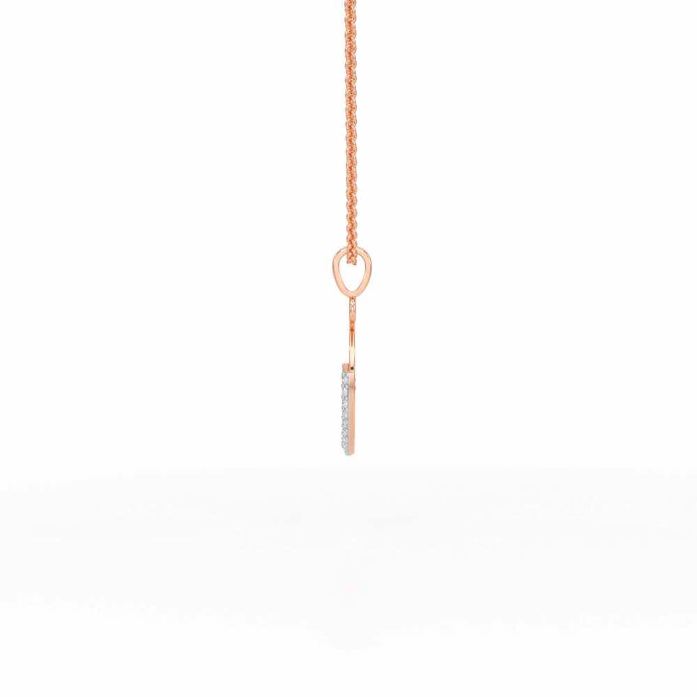 Embrace Desire Silver Pendant - Rose Gold - Image 4