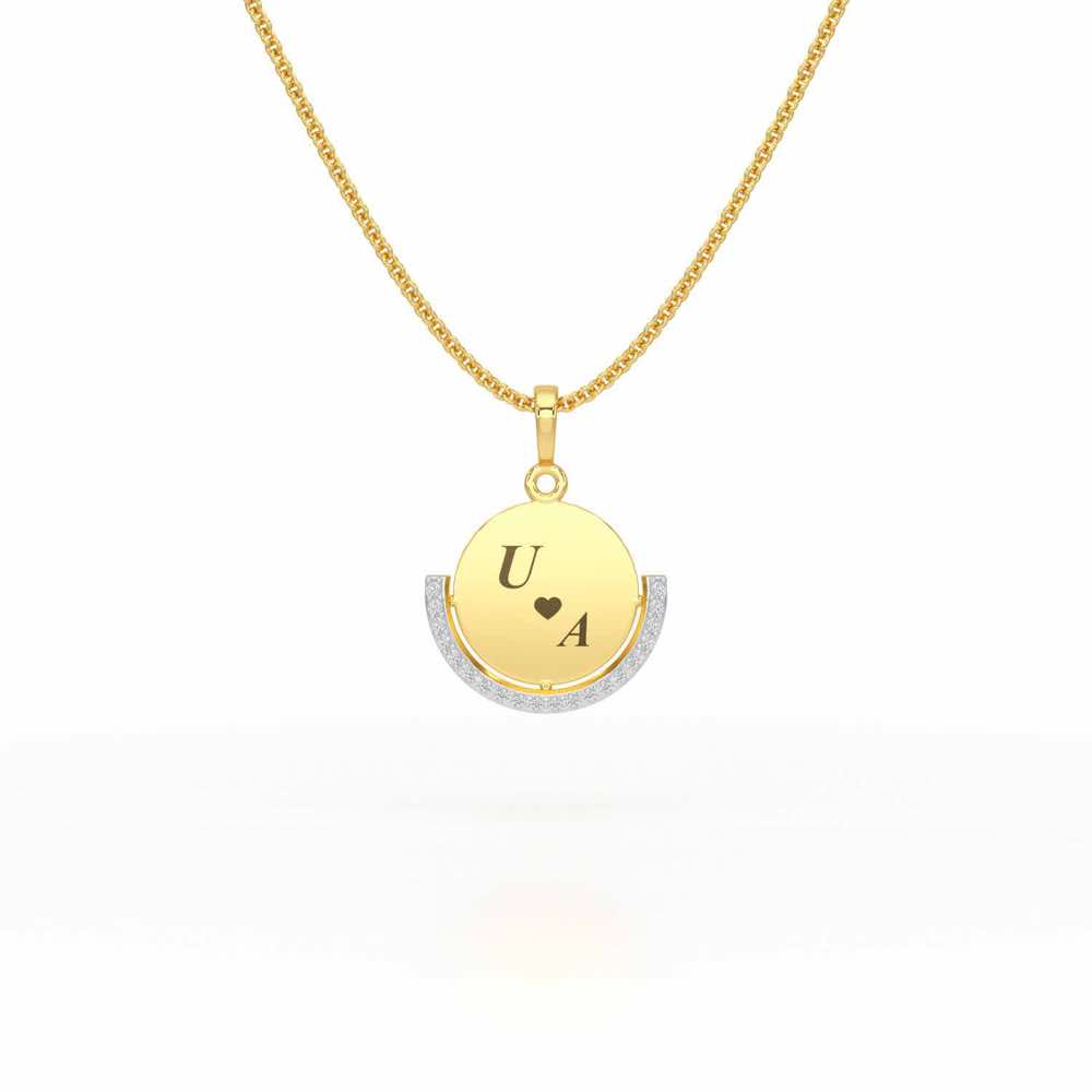 Embrace Desire Silver Pendant - Yellow Gold - Image 1