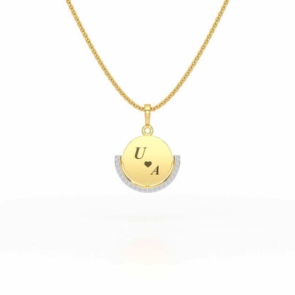 Embrace Desire Silver Pendant - Yellow Gold - Image 1