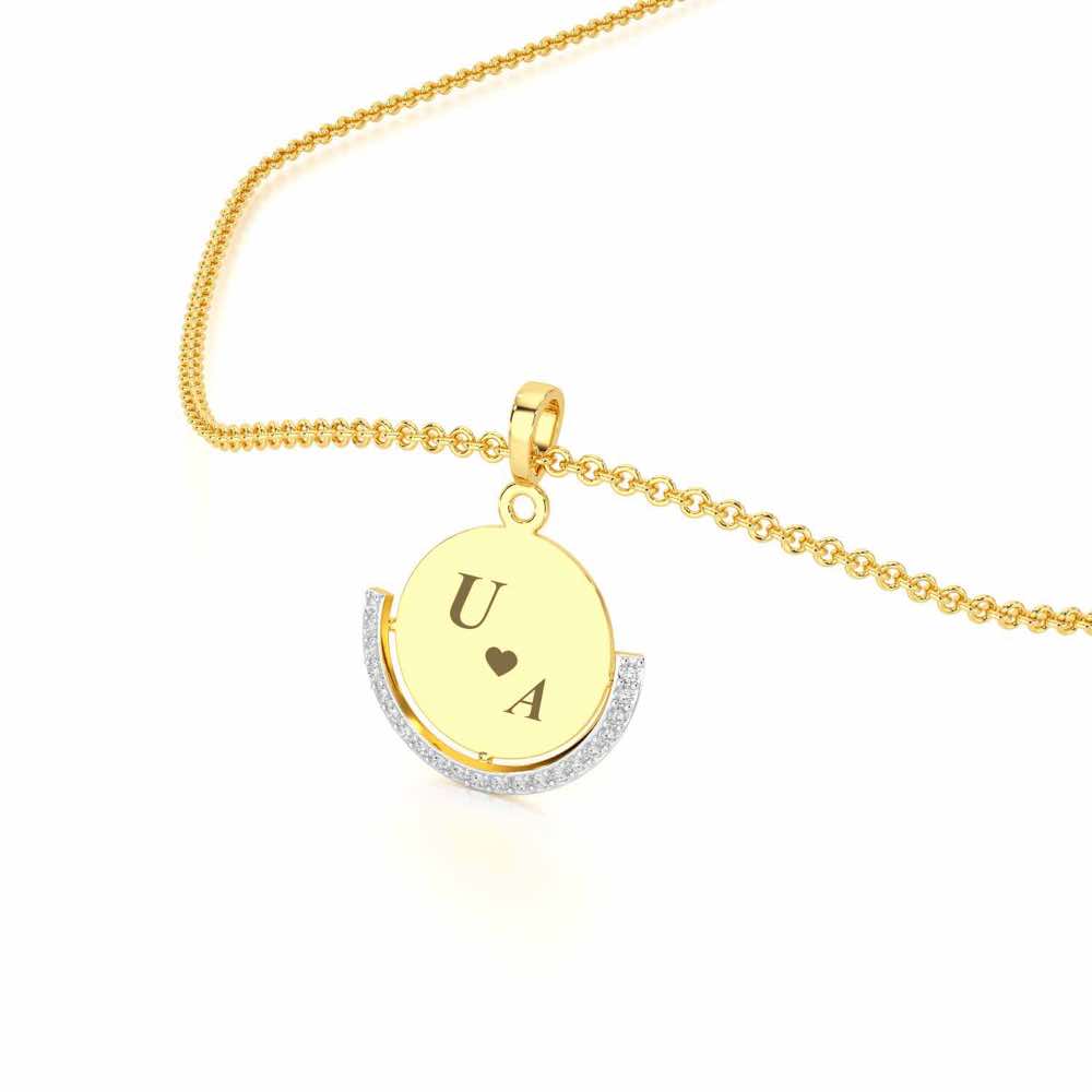 Embrace Desire Silver Pendant - Yellow Gold - Image 2