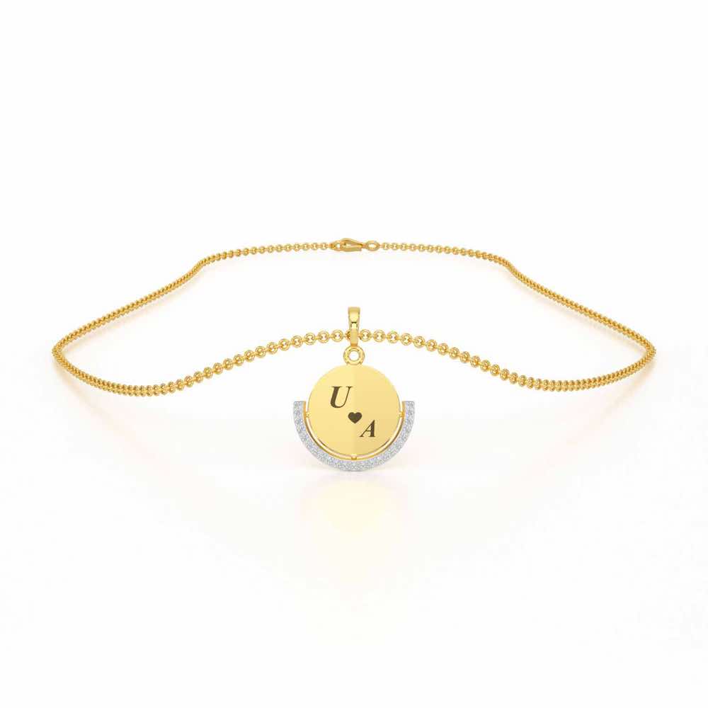 Embrace Desire Silver Pendant - Yellow Gold - Image 3