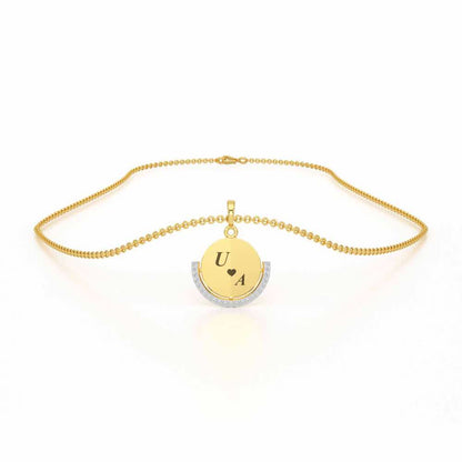 Embrace Desire Silver Pendant - Yellow Gold - Image 3