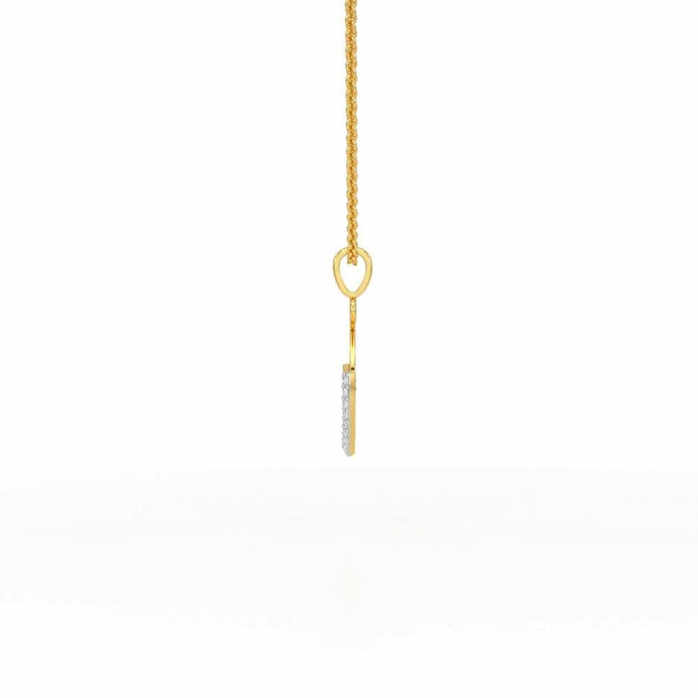 Embrace Desire Silver Pendant - Yellow Gold - Image 4