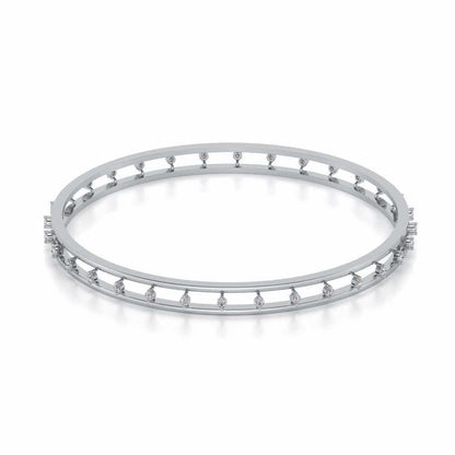 Embracing Silver Bangles - White Gold - Image 2