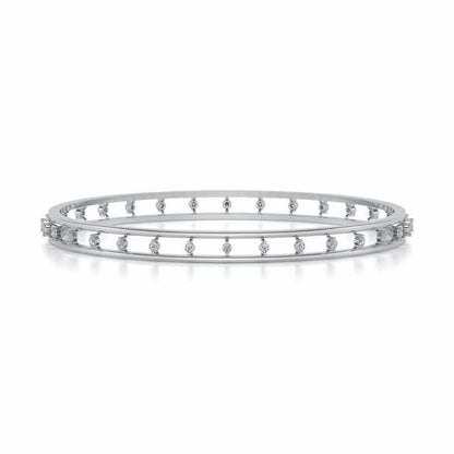 Embracing Silver Bangles - White Gold - Image 4