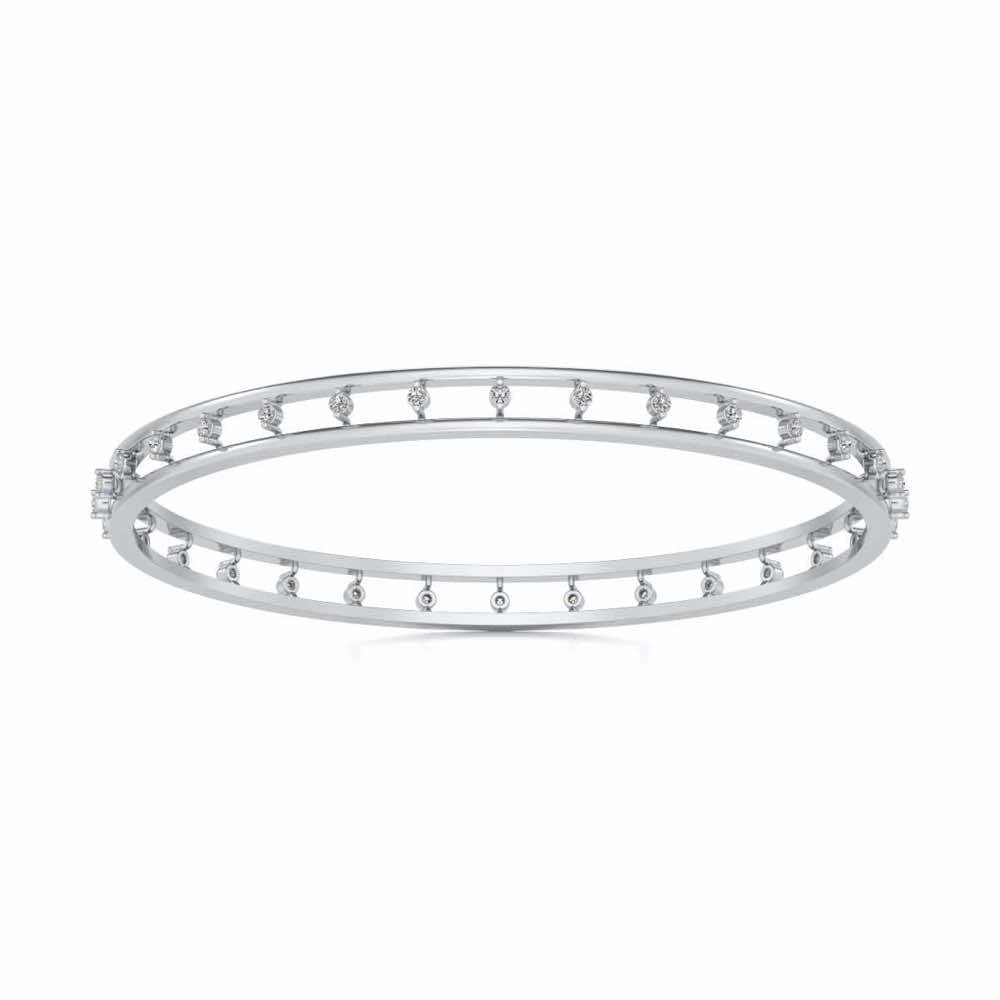 Embracing Silver Bangles - White Gold - Image 5
