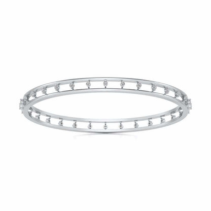 Embracing Silver Bangles - White Gold - Image 5