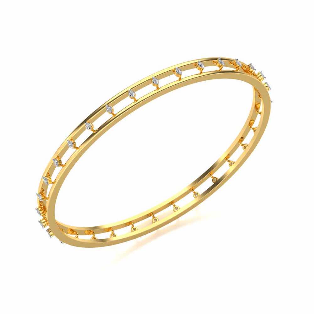 Embracing Silver Bangles - Yellow Gold - Image 1