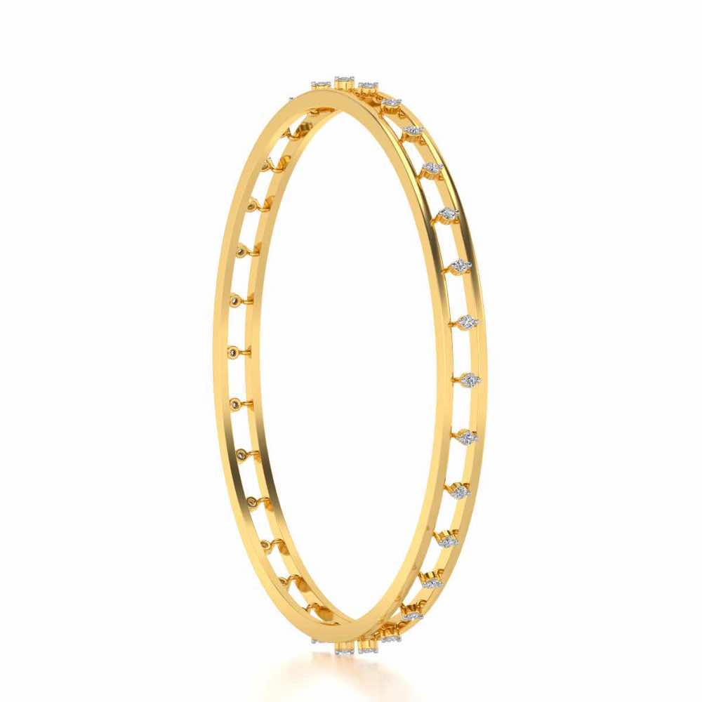 Embracing Silver Bangles - Yellow Gold - Image 3