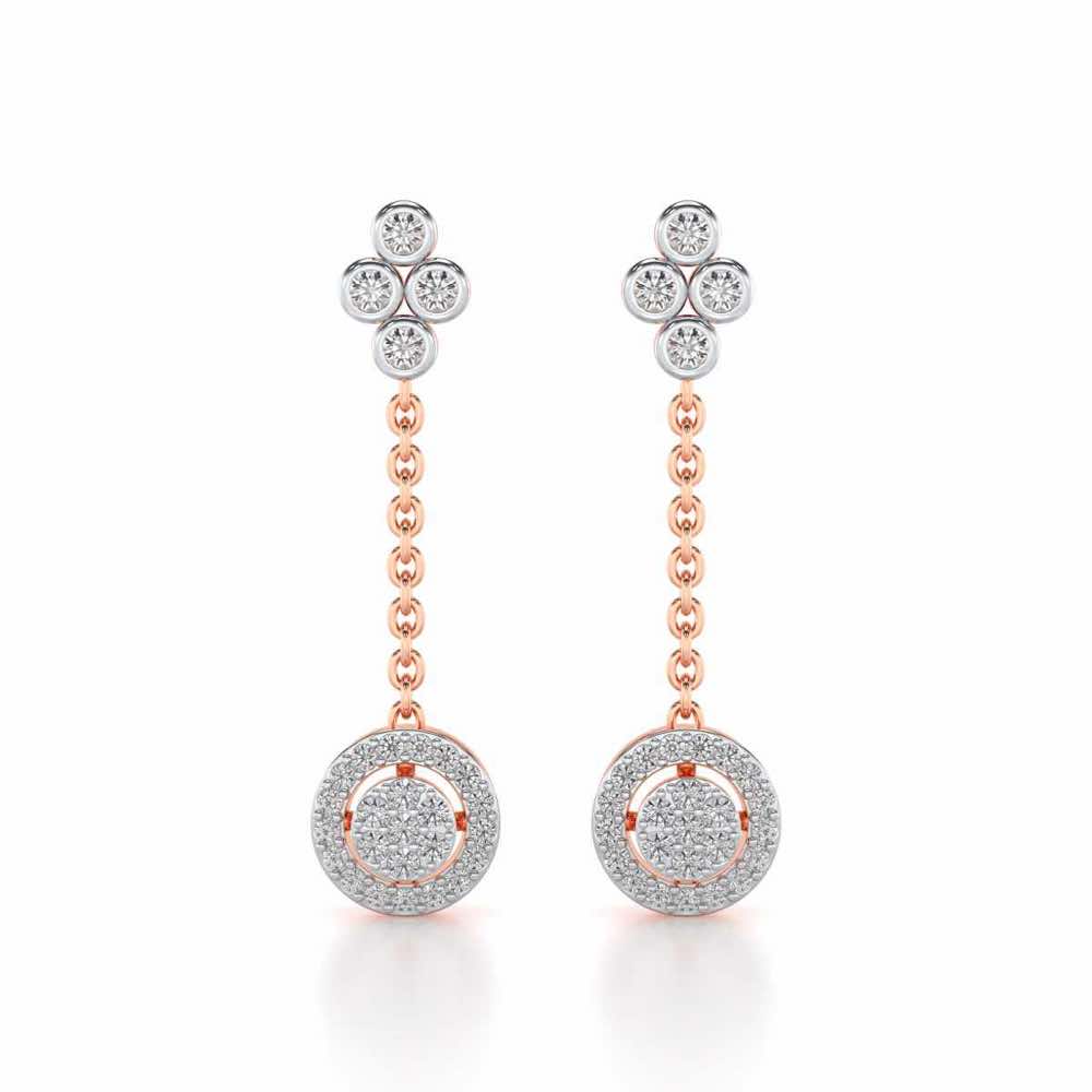 Emily Silver Earrings - Rose Gold - Image 1