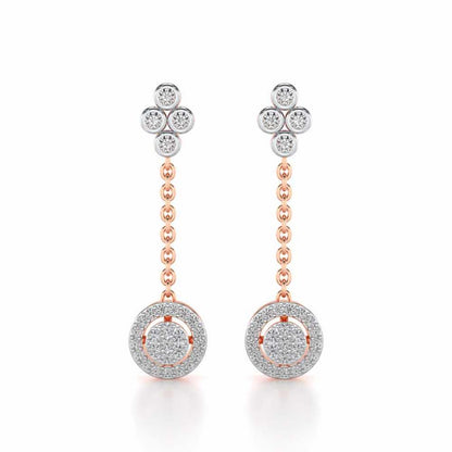 Emily Silver Earrings - Rose Gold - Image 1