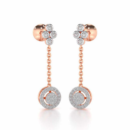 Emily Silver Earrings - Rose Gold - Image 2