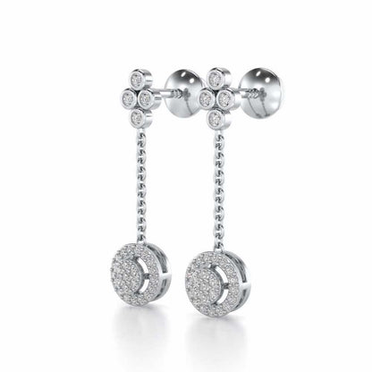 Emily Silver Earrings - White Gold - Image 3