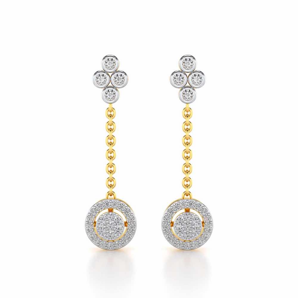 Emily Silver Earrings - Yellow Gold - Image 1