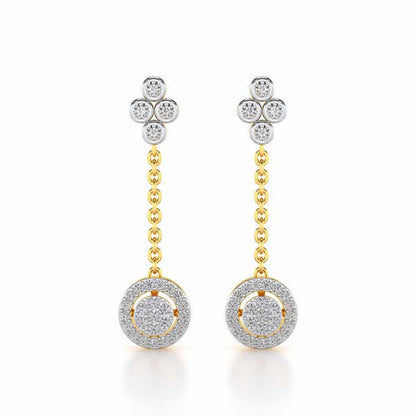 Emily Silver Earrings - Yellow Gold - Image 1