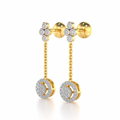Emily Silver Earrings - Yellow Gold - Image 3
