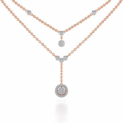 Emily Silver Necklace - Rose Gold - Image 1