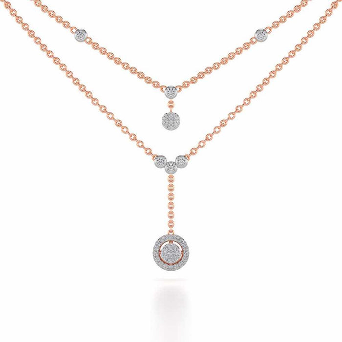 Emily Silver Necklace - Rose Gold - Image 1