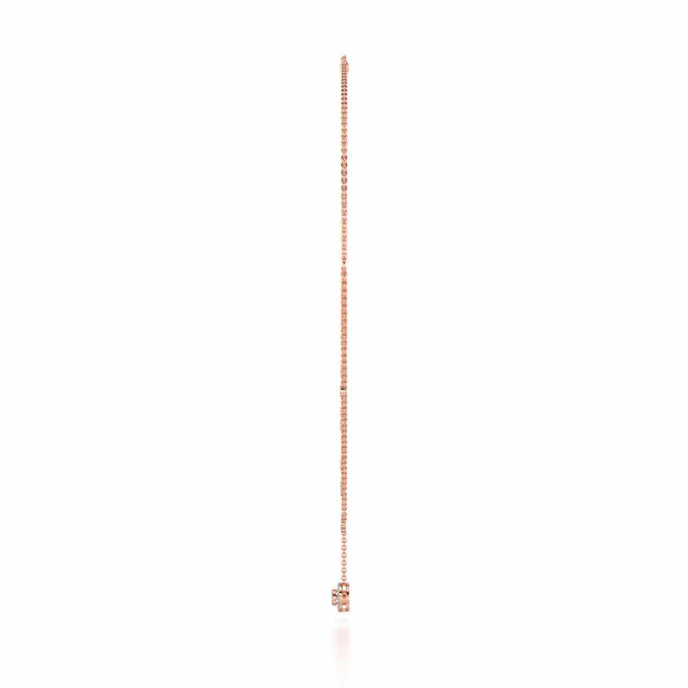 Emily Silver Necklace - Rose Gold - Image 4