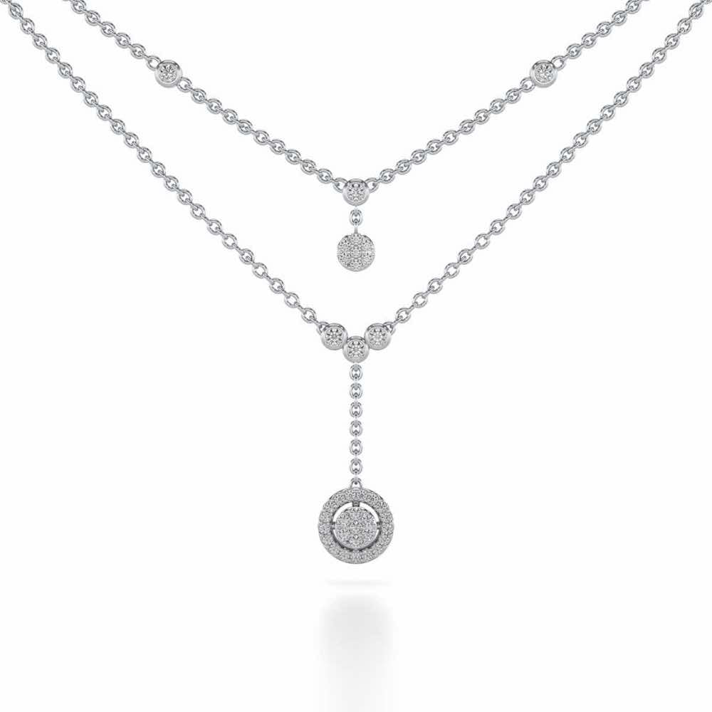 Emily Silver Necklace - White Gold - Image 1