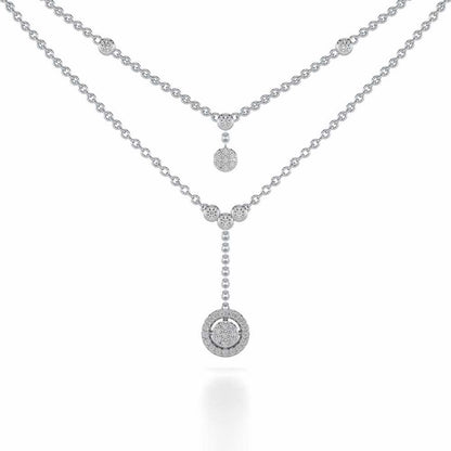 Emily Silver Necklace - White Gold - Image 1