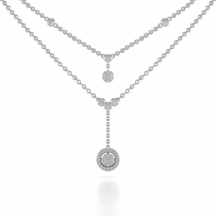 Emily Silver Necklace - White Gold - Image 1