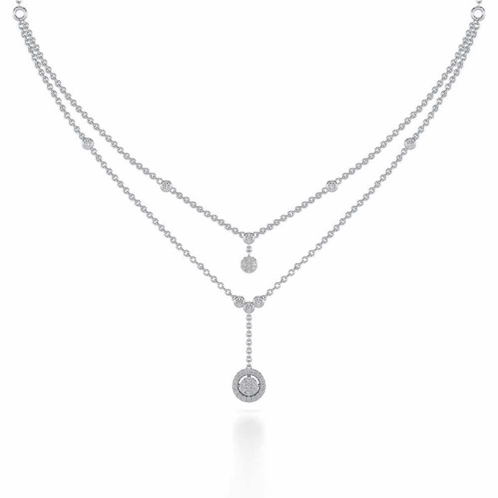 Emily Silver Necklace - White Gold - Image 2
