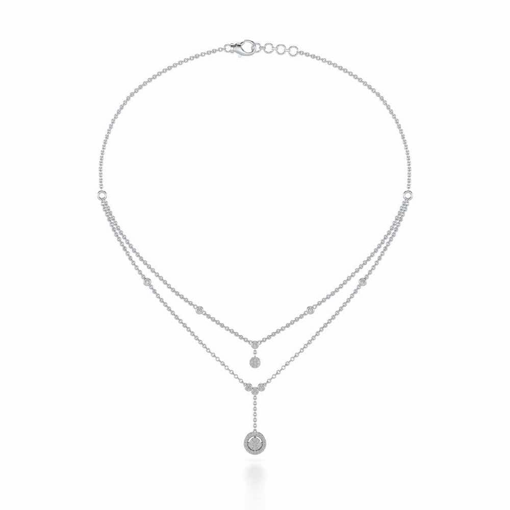 Emily Silver Necklace - White Gold - Image 3