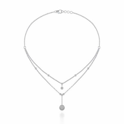 Emily Silver Necklace - White Gold - Image 3
