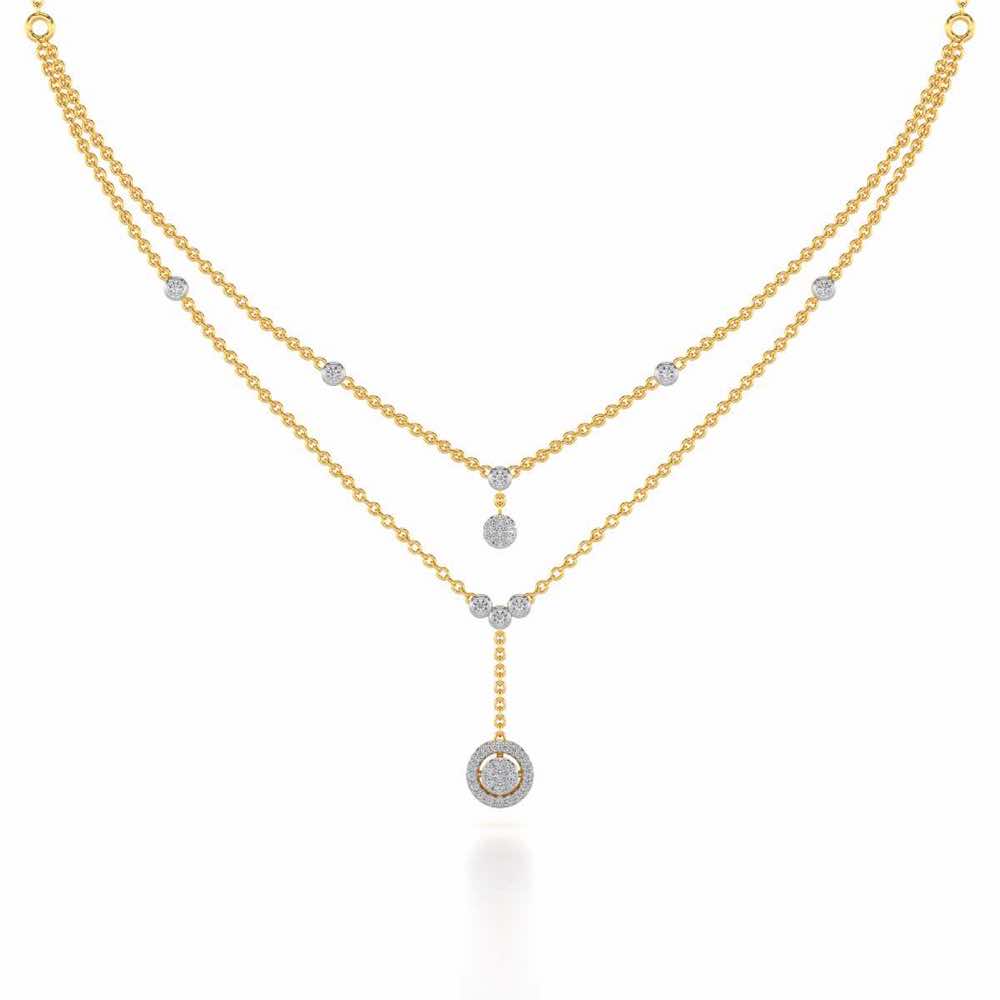 Emily Silver Necklace - Yellow Gold - Image 2