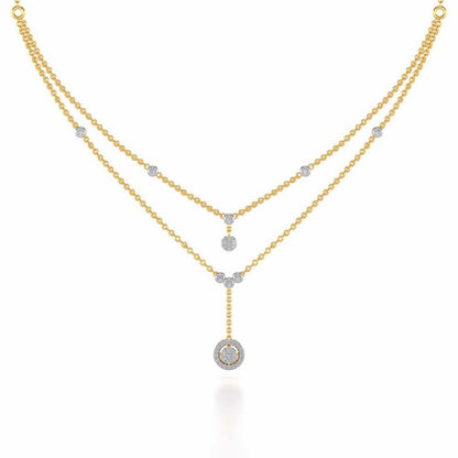 Emily Silver Necklace - Yellow Gold - Image 2