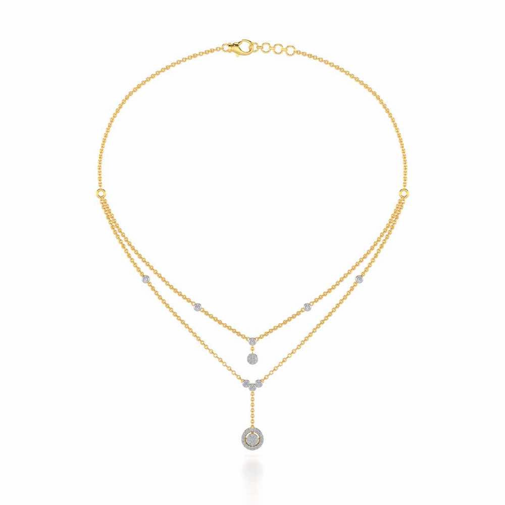 Emily Silver Necklace - Yellow Gold - Image 3