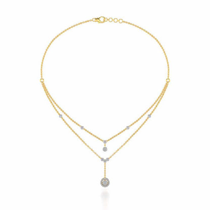 Emily Silver Necklace - Yellow Gold - Image 3